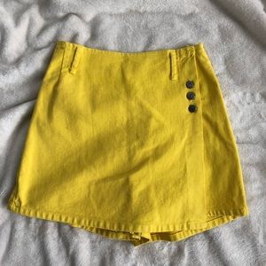 Vintage Yellow Denim SKORT